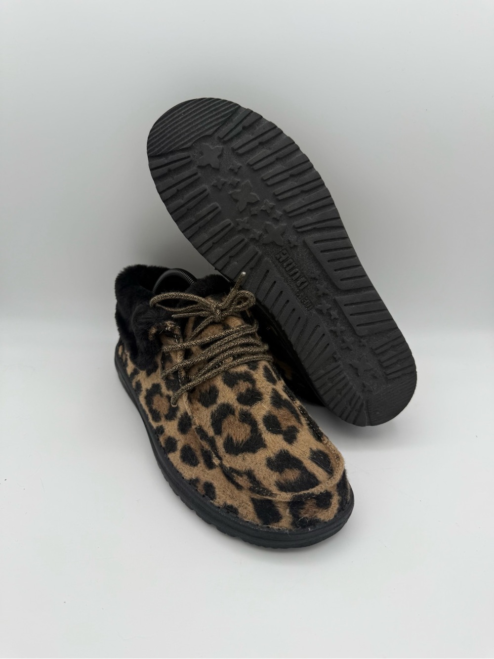 NWOT Women's Hey Dude Britt Leo Nut Black Brown Printed Comfort Shoes‎ Size 10
